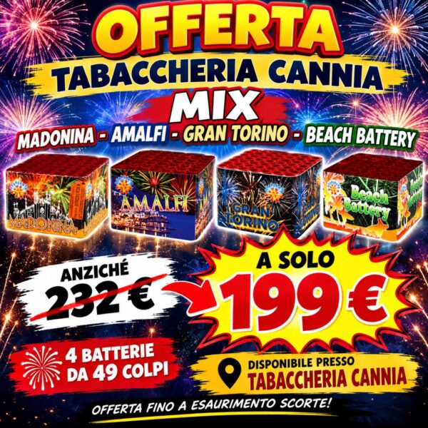 OFFERTONE MIX MADONINA+AMALFI+GRAN TORINO+ BEACH BATTERY